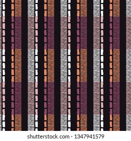 Trendy seamless pattern designs. Mosaic of different patterned strips. Vector geometric background. Can be used for wallpaper, textile, invitation card, wrapping, web page background.