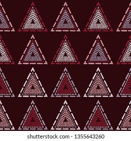 Trendy seamless pattern designs. Mosaic of triangles. Vector geometric background. Can be used for wallpaper, textile, invitation card, wrapping, web page background.