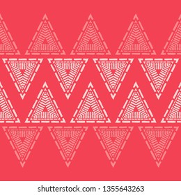 Trendy seamless pattern designs. Mosaic of triangles. Vector geometric background. Can be used for wallpaper, textile, invitation card, wrapping, web page background.