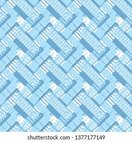 Trendy seamless pattern designs. Mosaic of zigzag with the old texture. Vector geometric background. Can be used for wallpaper, textile, invitation card, wrapping, web page background.
