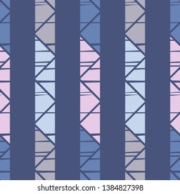 Trendy seamless pattern designs. Mosaic of strips. Triangle. Vector geometric background. Can be used for wallpaper, textile, invitation card, wrapping, web page background.