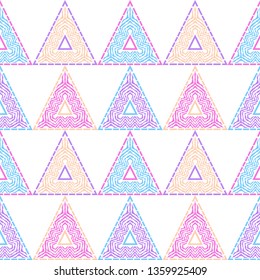 Trendy seamless pattern designs. Shaded triangles. Vector geometric background. Can be used for wallpaper, textile, invitation card, wrapping, web page background.