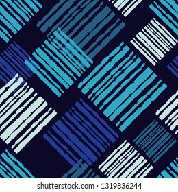 Trendy seamless pattern designs. The shapes of rectangles with patterned texture. Patchwork texture. Weaving. Vector geometric background. Can be used for wallpaper, textile, wrapping.