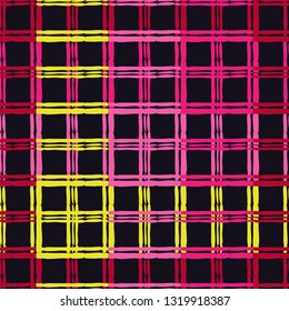Trendy seamless pattern designs. The shapes of the strips. Cage. Patchwork texture. Weaving. Vector geometric background. Can be used for wallpaper, textile, invitation card, wrapping, web page backgr
