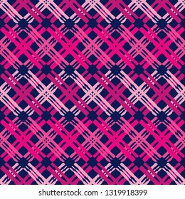 Trendy seamless pattern designs. The shapes of the strips. Cage. Patchwork texture. Weaving. Vector geometric background. Can be used for wallpaper, textile, invitation card, wrapping, web page backgr