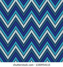 Trendy seamless pattern designs. The shapes of zigzags made of triangles. Polygons. Vector geometric background. Can be used for wallpaper, textile, invitation card, wrapping, web page background.
