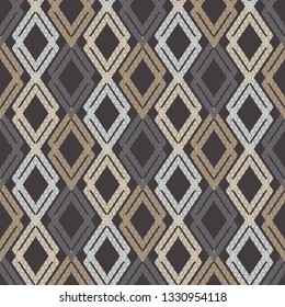 Trendy seamless pattern designs. The shapes of zigzags made of triangles. Polygons. Vector geometric background. Can be used for wallpaper, textile, invitation card, wrapping, web page background.