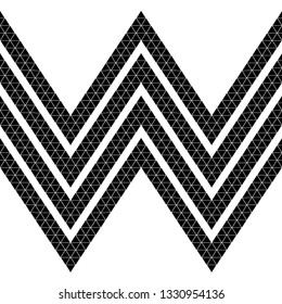 Trendy seamless pattern designs. The shapes of zigzags made of triangles. Polygons. Vector geometric background. Can be used for wallpaper, textile, invitation card, wrapping, web page background.