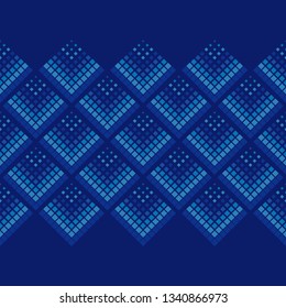 Trendy seamless pattern designs. The shapes of the squares. Halftone. Vector geometric background. Can be used for wallpaper, textile, invitation card, wrapping, web page background.