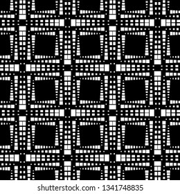 Trendy seamless pattern designs. The shapes of the squares. Halftone. Vector geometric background. Can be used for wallpaper, textile, invitation card, wrapping, web page background.