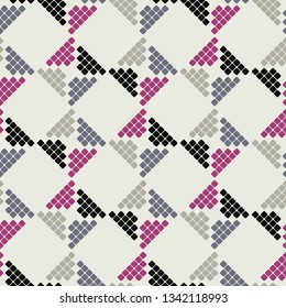 Trendy seamless pattern designs. The shapes of the squares. Halftone. Vector geometric background. Can be used for wallpaper, textile, invitation card, wrapping, web page background.