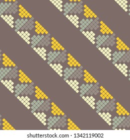 Trendy seamless pattern designs. The shapes of the squares. Halftone. Vector geometric background. Can be used for wallpaper, textile, invitation card, wrapping, web page background.