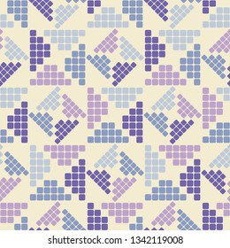 Trendy seamless pattern designs. The shapes of the squares. Halftone. Vector geometric background. Can be used for wallpaper, textile, invitation card, wrapping, web page background.