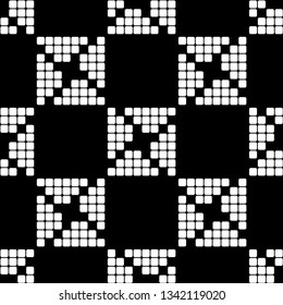 Trendy seamless pattern designs. The shapes of the squares. Halftone. Vector geometric background. Can be used for wallpaper, textile, invitation card, wrapping, web page background.