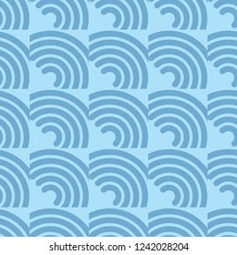Trendy seamless pattern designs. Squiggles. Vector geometric background. Bright colors and simple shapes. Mosaic texture. Can be used for wallpaper, textile, invitation card, wrapping, web page background