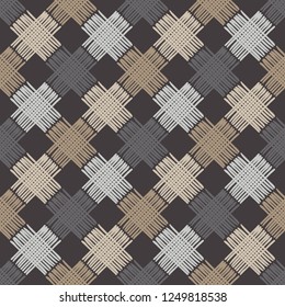Trendy seamless pattern designs.  Texture patchwork. Netting. Vector geometric background. Mosaic texture. Can be used for wallpaper, textile, invitation card, wrapping, web page background.