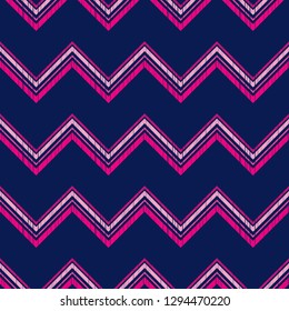 Trendy seamless pattern designs. Zigzag mosaic with old striped texture. Vector geometric background. Can be used for wallpaper, textile, invitation card, wrapping, web page background.