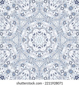 Trendy seamless pattern with geometric elements structure. Graphic ancient motif. Textile print. Small elements geometry. Vector kaleidoscope ornament.