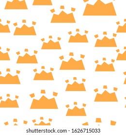 Trendy seamless pattern with graphic abstract crowns.  Geometric wallpaper, cute cartoon scandinavian print.