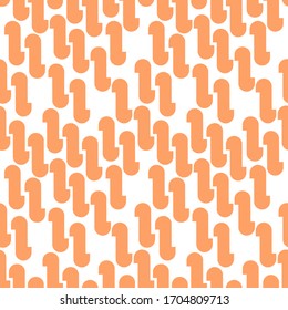 Trendy seamless pattern with graphic abstract shapes. Avant garde puzzle style. 
