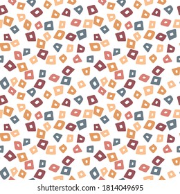 Trendy seamless pattern with graphic abstract shapes. Avant garde puzzle style. 