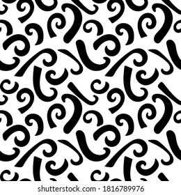 Trendy seamless pattern with graphic abstract shapes. Avant garde puzzle style. 