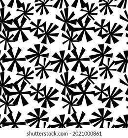 Trendy seamless pattern with graphic abstract geometric shapes. Avant-garde puzzle style. Geometric wallpaper for  cover design.