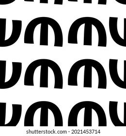 Trendy seamless pattern with graphic abstract geometric shapes.  Avant-garde puzzle style. Geometric wallpaper for  cover design.