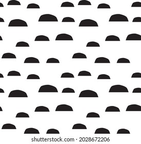 Trendy seamless pattern with graphic abstract shapes. Geometric wallpaper, cover design.