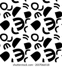 Trendy seamless pattern with graphic abstract geometric shapes.  Avant-garde puzzle style. Geometric wallpaper for  cover design.