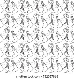 Trendy seamless pattern for New Year.