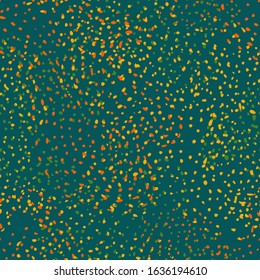 Trendy seamless pattern with smooth dotted fluid spots.