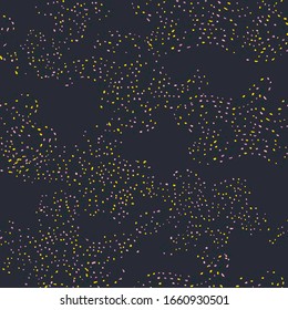 Trendy seamless pattern with smooth dotted fluid spots.