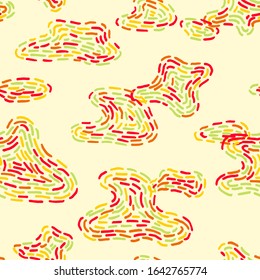 Trendy seamless pattern with smooth strokes fluid spots.