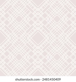Trendy seamless pattern of squares and lines, geometric shapes in coffee color for cafe design. Abstract ornament on a brown background for textiles and wallpaper.