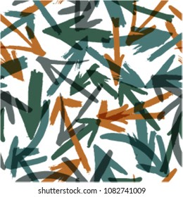 Trendy seamless pattern and with stains. Hand Drawn design . Repeating smooth lines vector background . Cool geometric scribble texture . Doodle Backdrop.