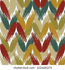 Trendy Seamless Pattern Stippled Circles Texture Vector Retro Colors Abstract Background. Abstract vector creative seamless pattern with brush strokes. 