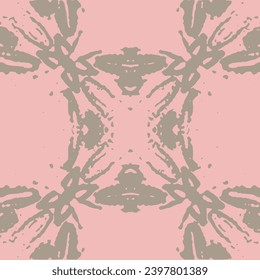 Trendy Seamless Pattern Stippled Circles Texture Vector Retro Colors Abstract Background.  Bizarre Art Illustration