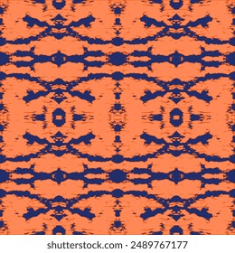 Trendy Seamless Pattern Stippled Circles Texture Vector Retro Colors Abstract Background.  Atomic stylized backdrop.