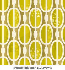 Trendy seamless pattern in vintage style for wallpaper or fabric. The style of the sixties. Modern