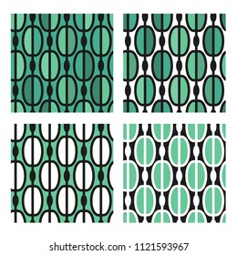 Trendy seamless pattern in vintage style for wallpaper or fabric. The style of the sixties. Modern
