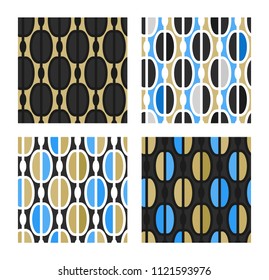 Trendy seamless pattern in vintage style for wallpaper or fabric. The style of the sixties. Modern