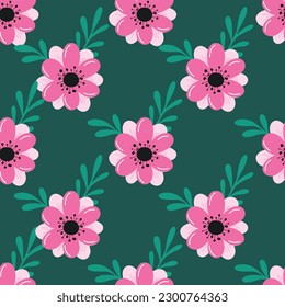 Trendy seamless patterns. Cool abstract and floral design. For fashion fabrics, kid’s clothes, home decor, quilting, T-shirts, cards and templates, scrapbook and other digital needs