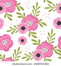 Trendy nahtlose Muster. Cool abstrakte und florale Design. Für Modestoffe, Kinderbekleidung, Wohnungsdekoration, Steppdecken, T-Shirts, Karten und Vorlagen, Scrapbook und andere digitale Anforderungen