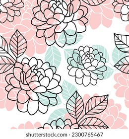 Trendy seamless patterns. Cool abstract and floral design. For fashion fabrics, kid’s clothes, home decor, quilting, T-shirts, cards and templates, scrapbook and other digital needs