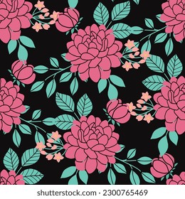 Trendy seamless patterns. Cool abstract and floral design. For fashion fabrics, kid’s clothes, home decor, quilting, T-shirts, cards and templates, scrapbook and other digital needs