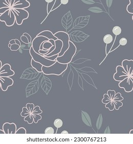 Trendy seamless patterns. Cool abstract and Pink Flower design. For fashion fabrics, kid’s clothes, home decor, quilting, T-shirts, cards and templates, scrapbook and other digital needs