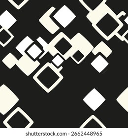 Trendy seamless rombi pattern with elegant geometric vector lines