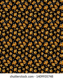Trendy Seamless Small Flowers Pattern in vector 