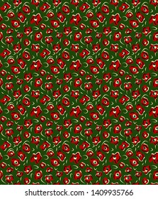 Trendy Seamless Small Flowers Pattern in vector 